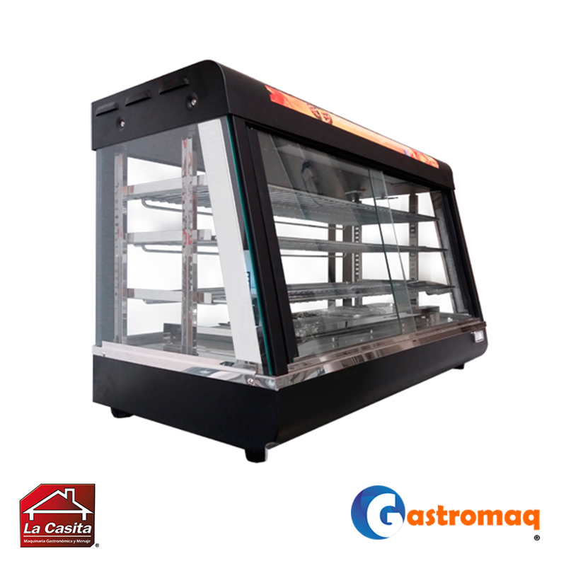 Vitrina-Templada-90-cm.-Negra-Apertura-Frontal-3-Repisas-Gastromaq