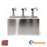 Dispensador De Salsa Con Bomba Acero 3 Depósitos 6 Lts. Gastromaq
