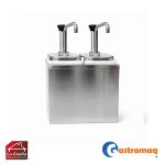 Dispensador De Salsas Con Bomba Acero 2 Depósitos 4 Litros Gastromaq