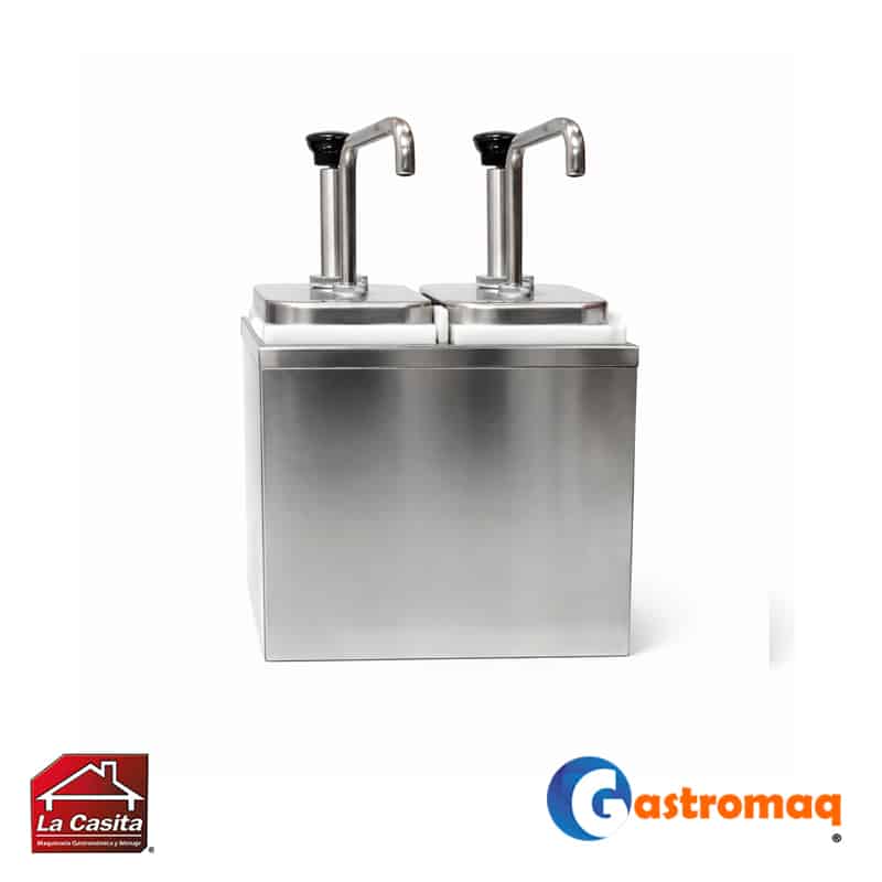 Dispensador-De-Salsas-Con-Bomba-Acero-2-Depósitos-4-Litros-Gastromaq-1
