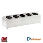 Soporte Organizador Para Cubiertos 5 Depósitos Acero Inoxidable Gastromaq