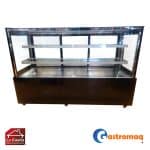 Vitrina Pastelera 3 Niveles Negra 1.8 mts. Cuadrada Gastromaq