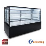 Vitrina Pastelera 3 Niveles Negra 1.8 mts. Cuadrada Gastromaq - Imagen 2