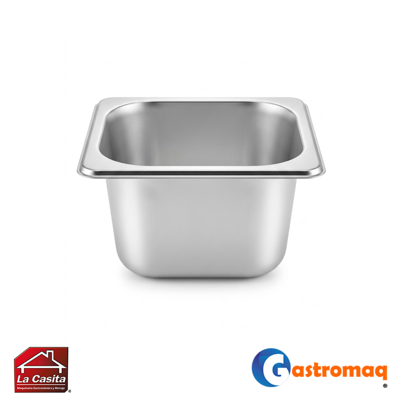 Depósito-Acero-GN-1-6x10-16.2x17.6x10-cm.-Gastromaq-2 Depósito Acero GN 1/6x10 16.2x17.6x10 cm. Gastromaq - Imagen 1