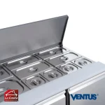 Mesón Saladette 3 Puertas Refrigerado 14 Depósitos Benefit Ventus - Imagen 4