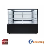 Vitrina Pastelera 3 Niveles Negra 1.2 mts. Cuadrada Gastromaq