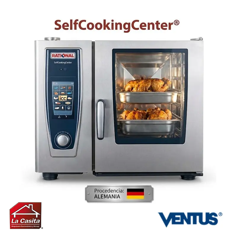 Horno-Rational-6-Bandejas-GN-1-1-Eléctrico-380-V-Ventus-1 Horno Rational 6 Bandejas GN 1/1 Eléctrico 380 V Ventus - Imagen 1